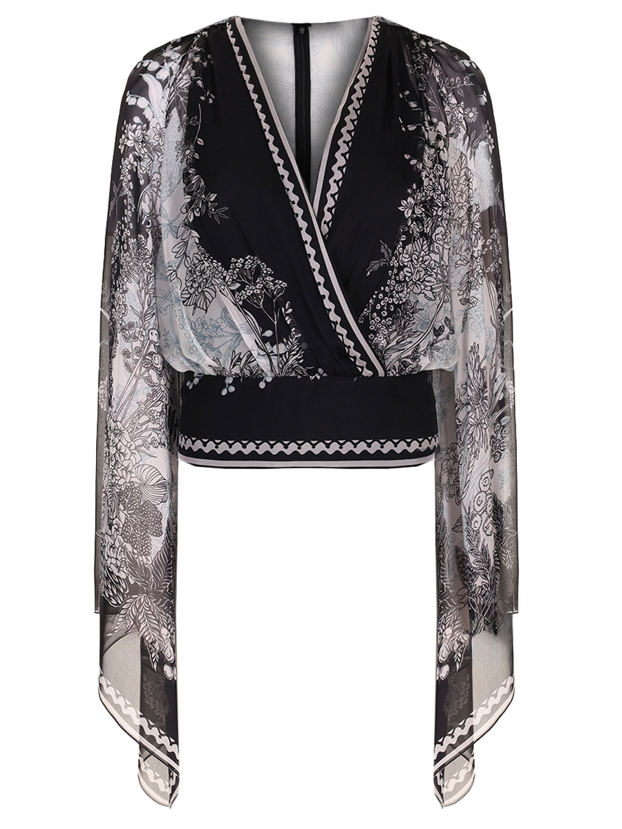 Блуза шелковая ELIE SAAB TO137PR25 SI001 PR018