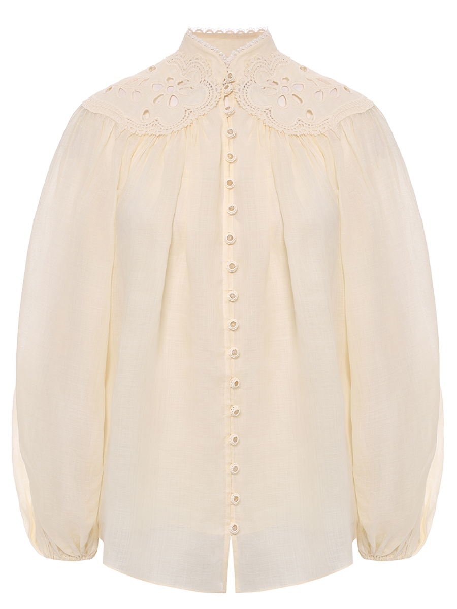 Блуза из рами ZIMMERMANN 3261TSS254/Cream