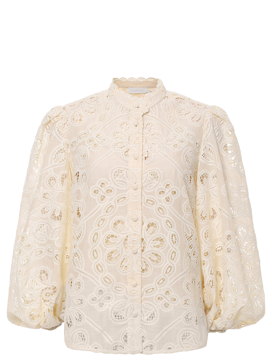 Блуза хлопковая ZIMMERMANN 4253TSS251/Ivory
