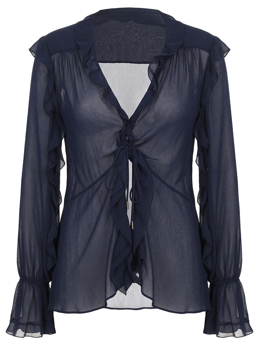 Блуза из ацетата и шелка ALBERTA FERRETTI 261U_0211-1617 0290