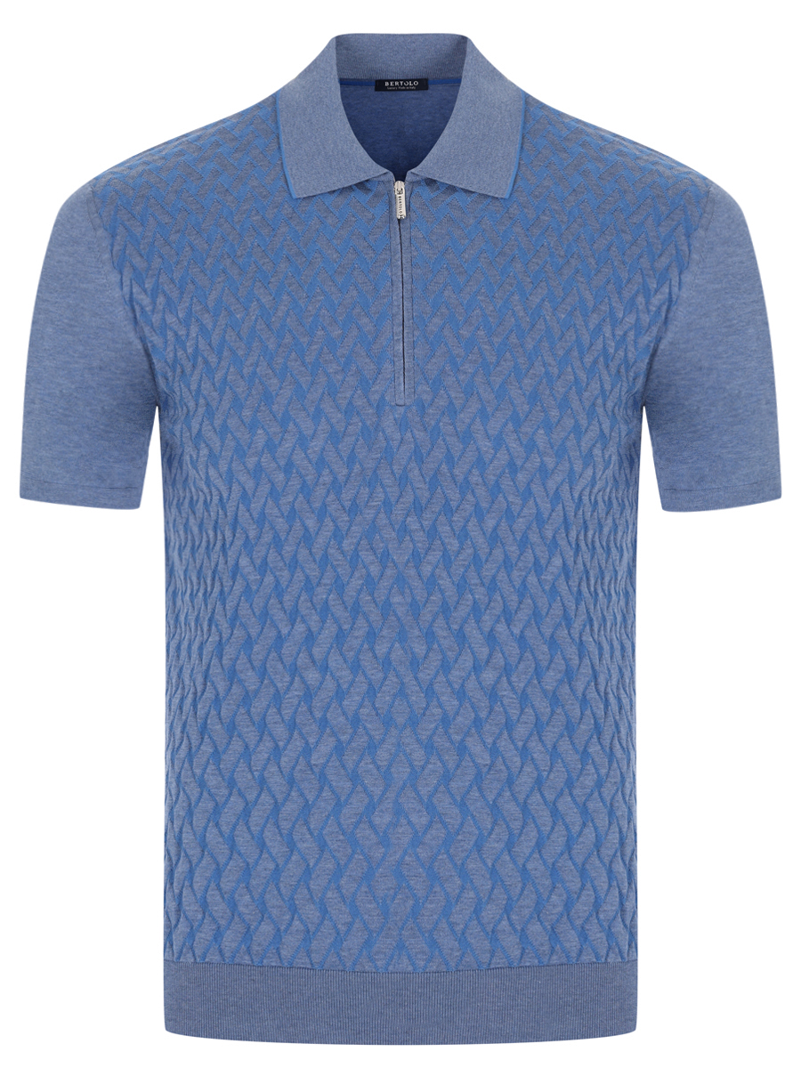 Поло хлопковое BERTOLO LUXURY MENSWEAR 901994/001895/381