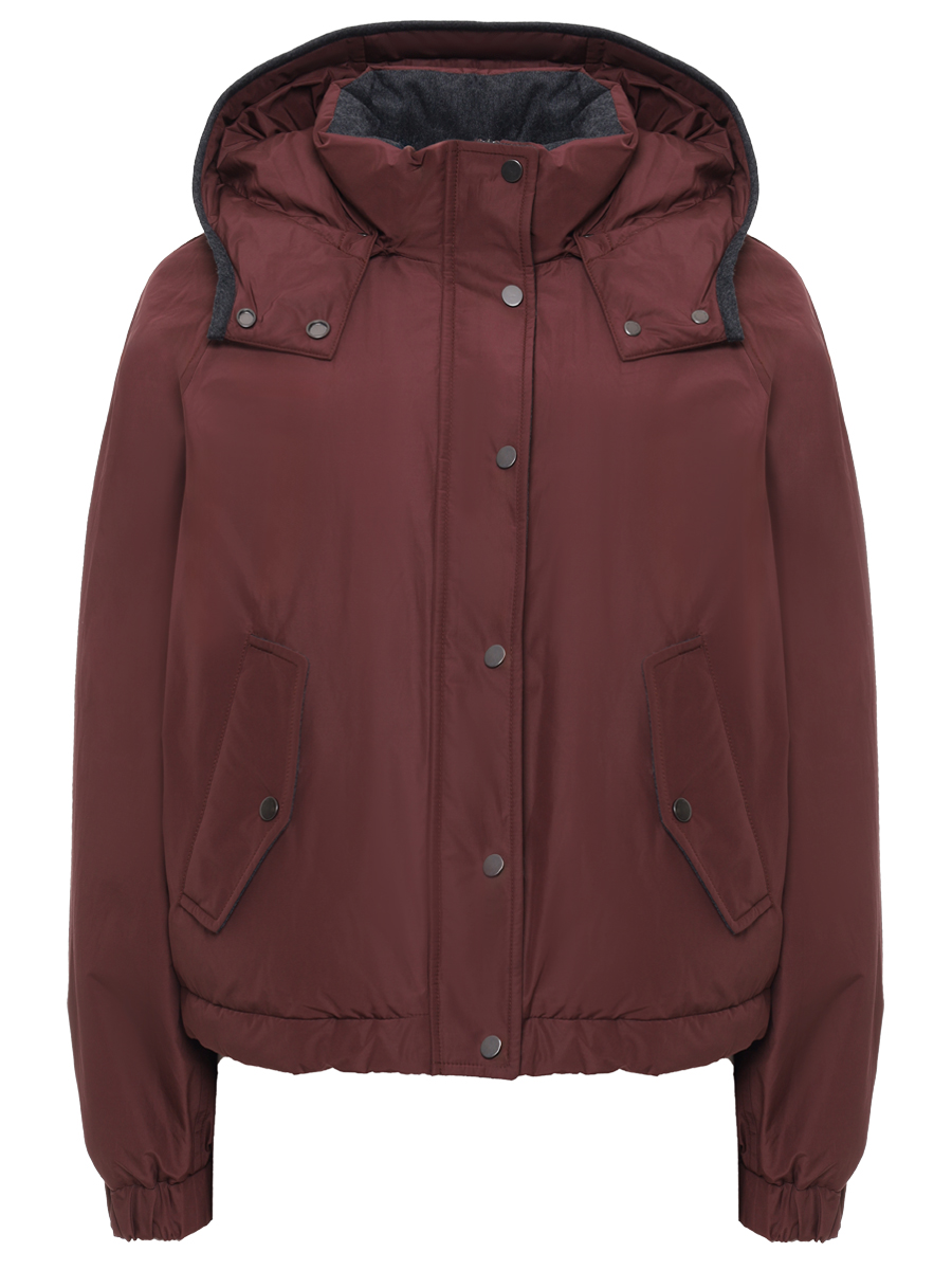 Пуховик однотонный BRUNELLO CUCINELLI MG5017835P C9156