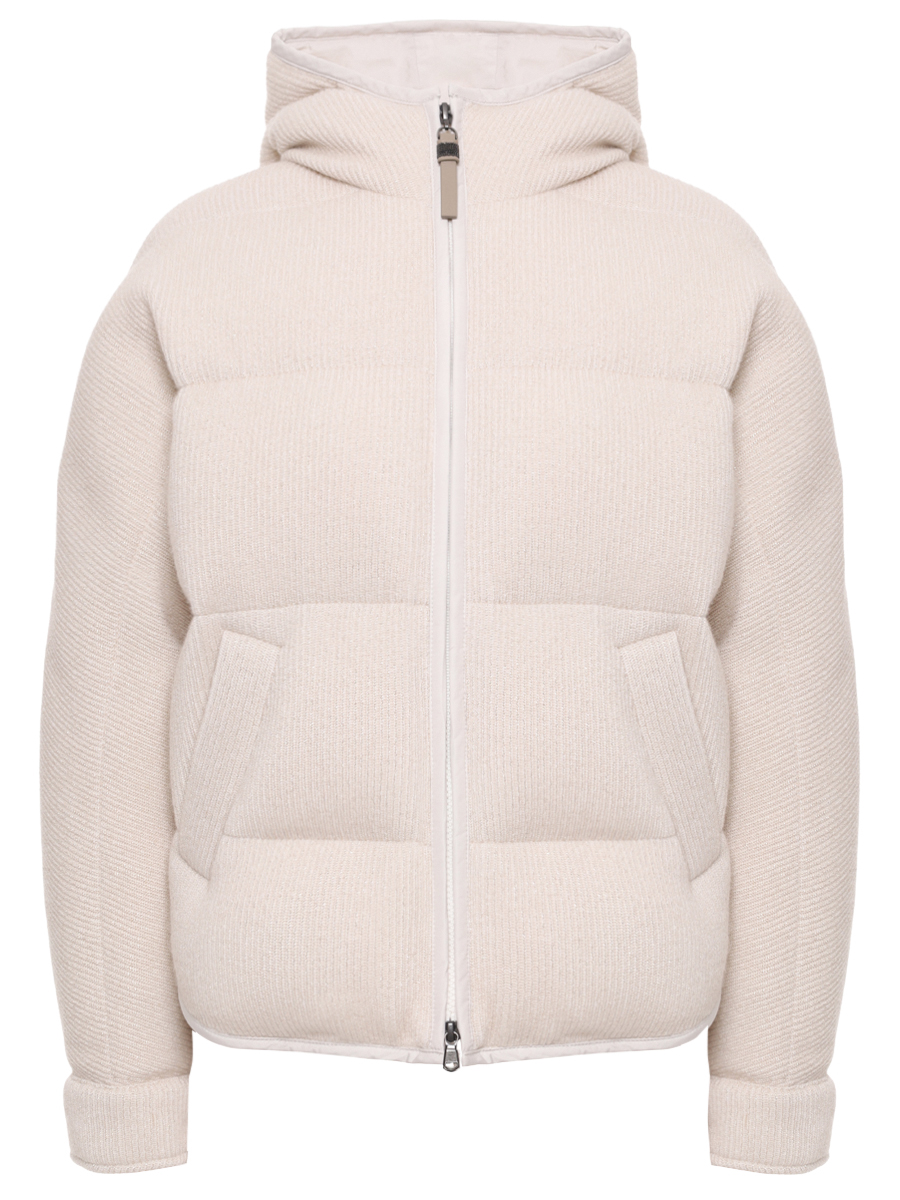 Пуховик кашемировый BRUNELLO CUCINELLI M01ET7728 CUZ37 Светло-