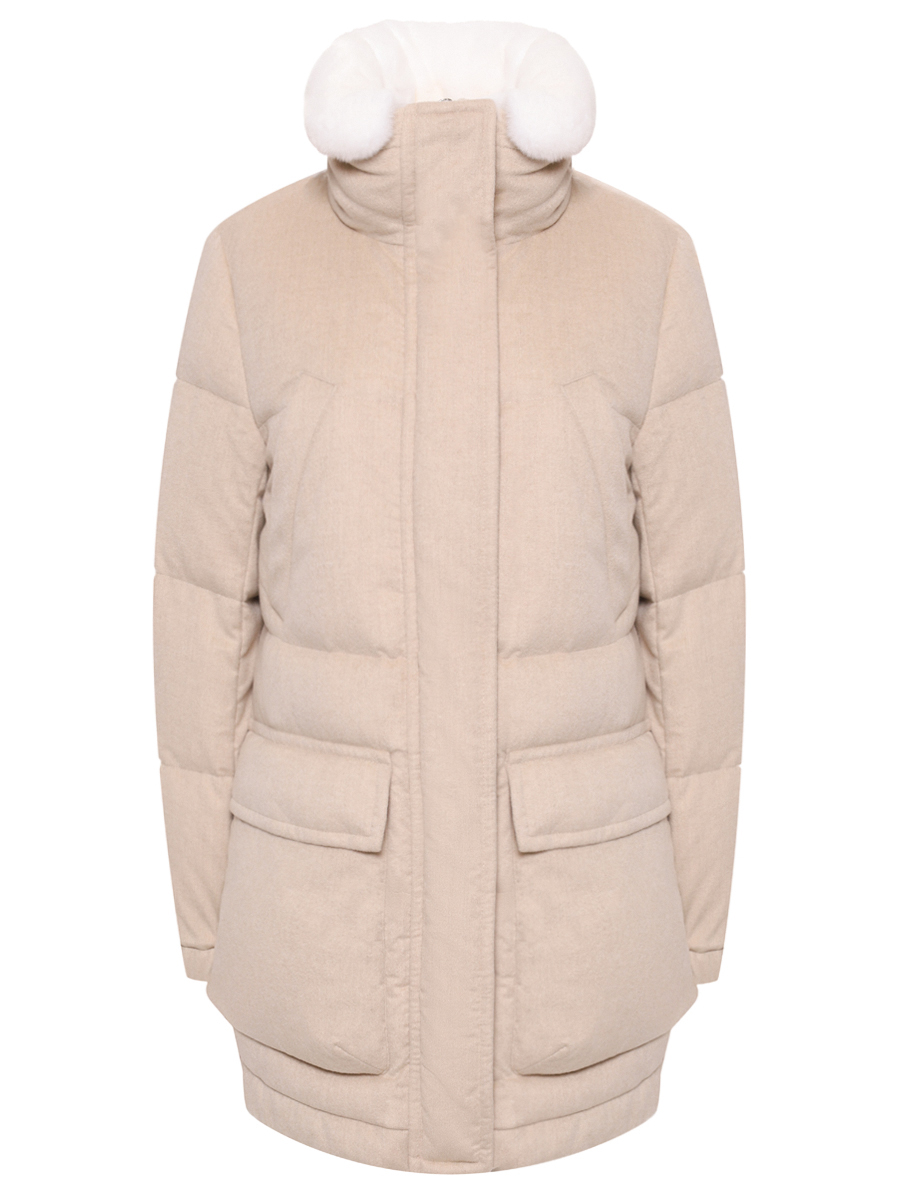 Пуховик кашемировый KITON D58609K0576E02009
