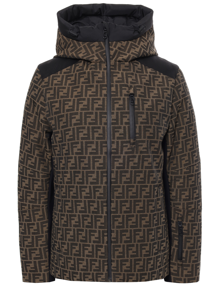 Пуховик с принтом FENDI FAN151 AWYC F118W