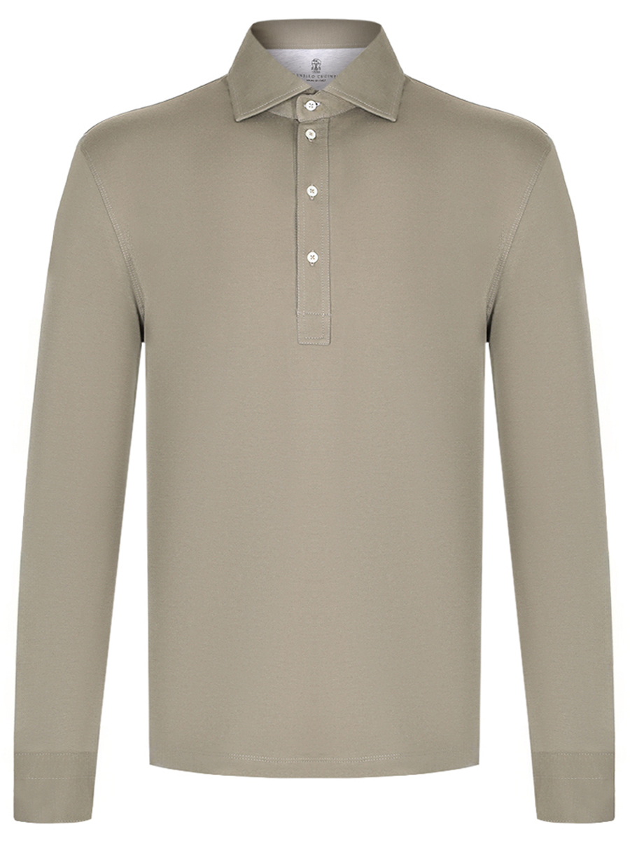 Поло хлопковое BRUNELLO CUCINELLI M0B133914 C9222
