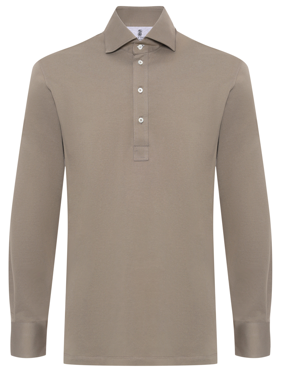 Поло хлопковое BRUNELLO CUCINELLI M0B133914 C2222