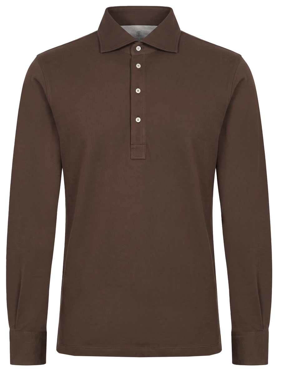 Поло хлопковое BRUNELLO CUCINELLI M0B133914 C9766
