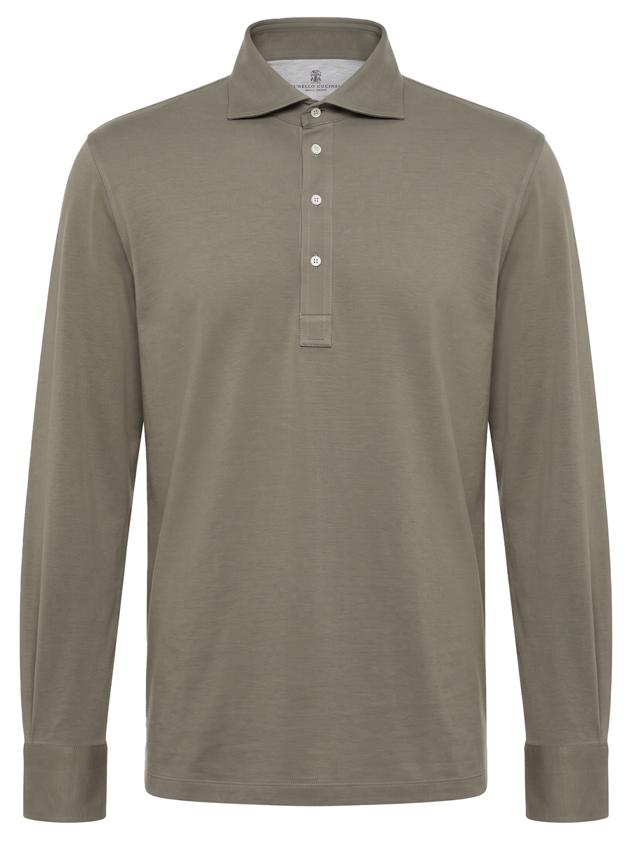 Поло хлопковое BRUNELLO CUCINELLI M0B133914 C9758