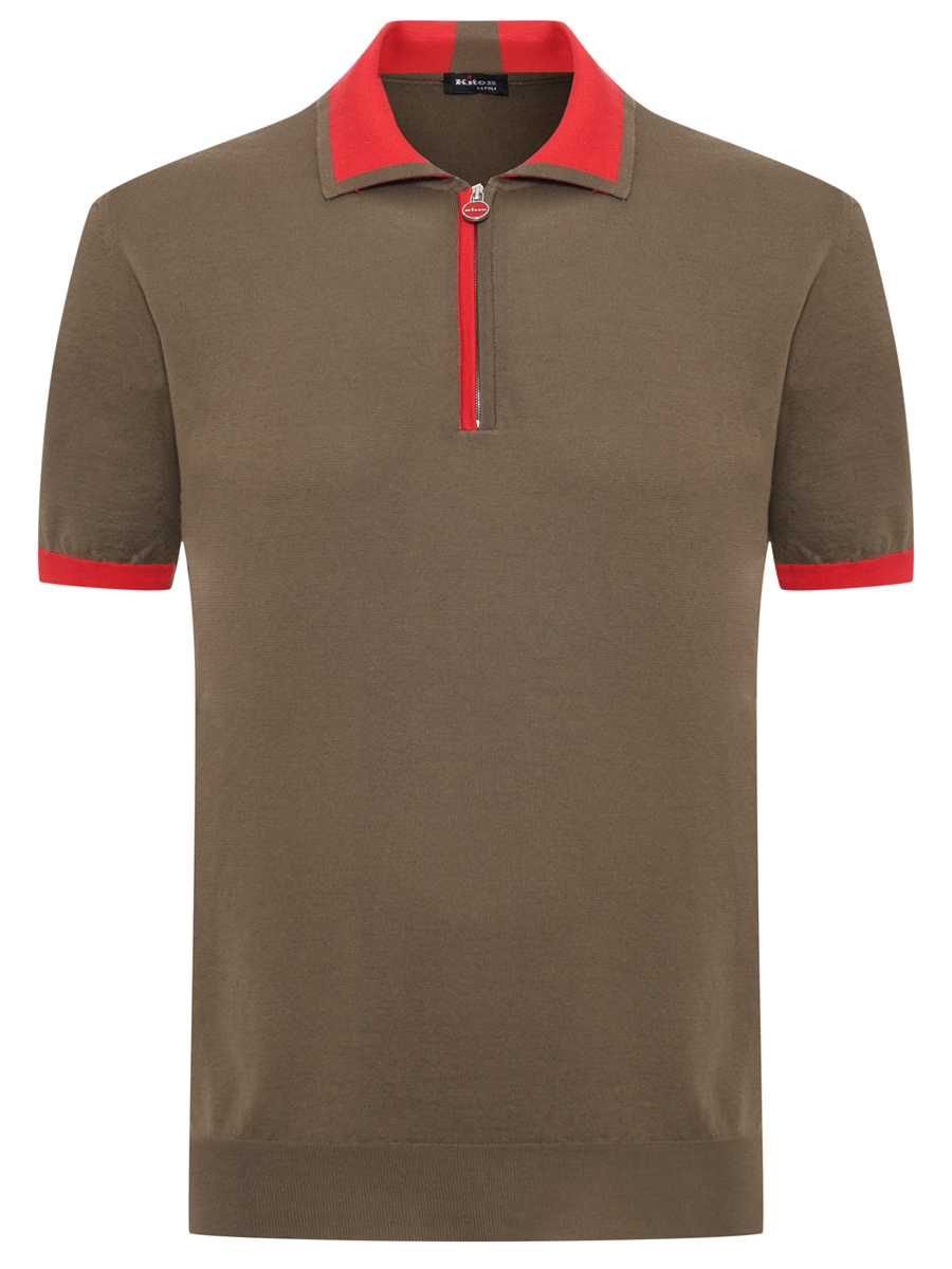 Поло хлопковое KITON UMK0571V106A001