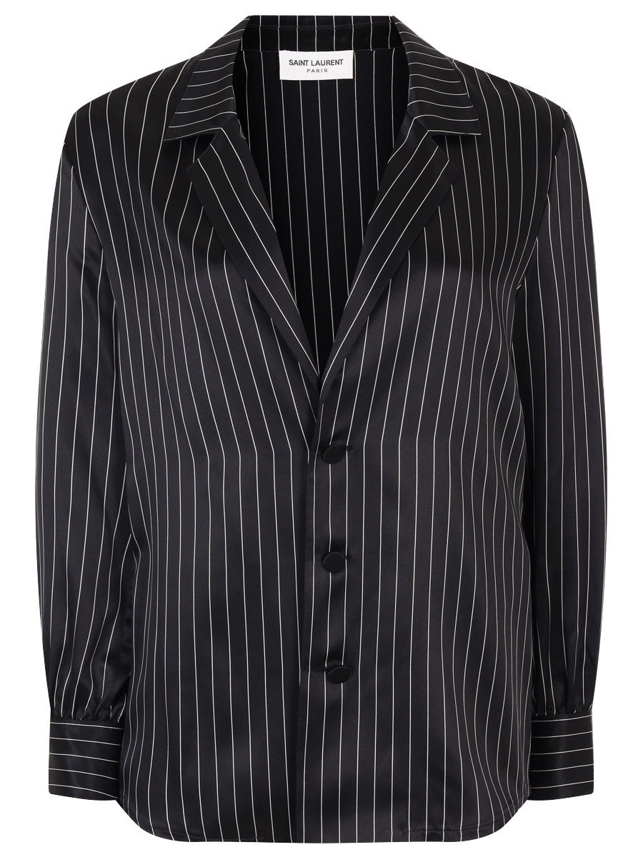 Блуза шелковая SAINT LAURENT 799745-Y9I68-1095