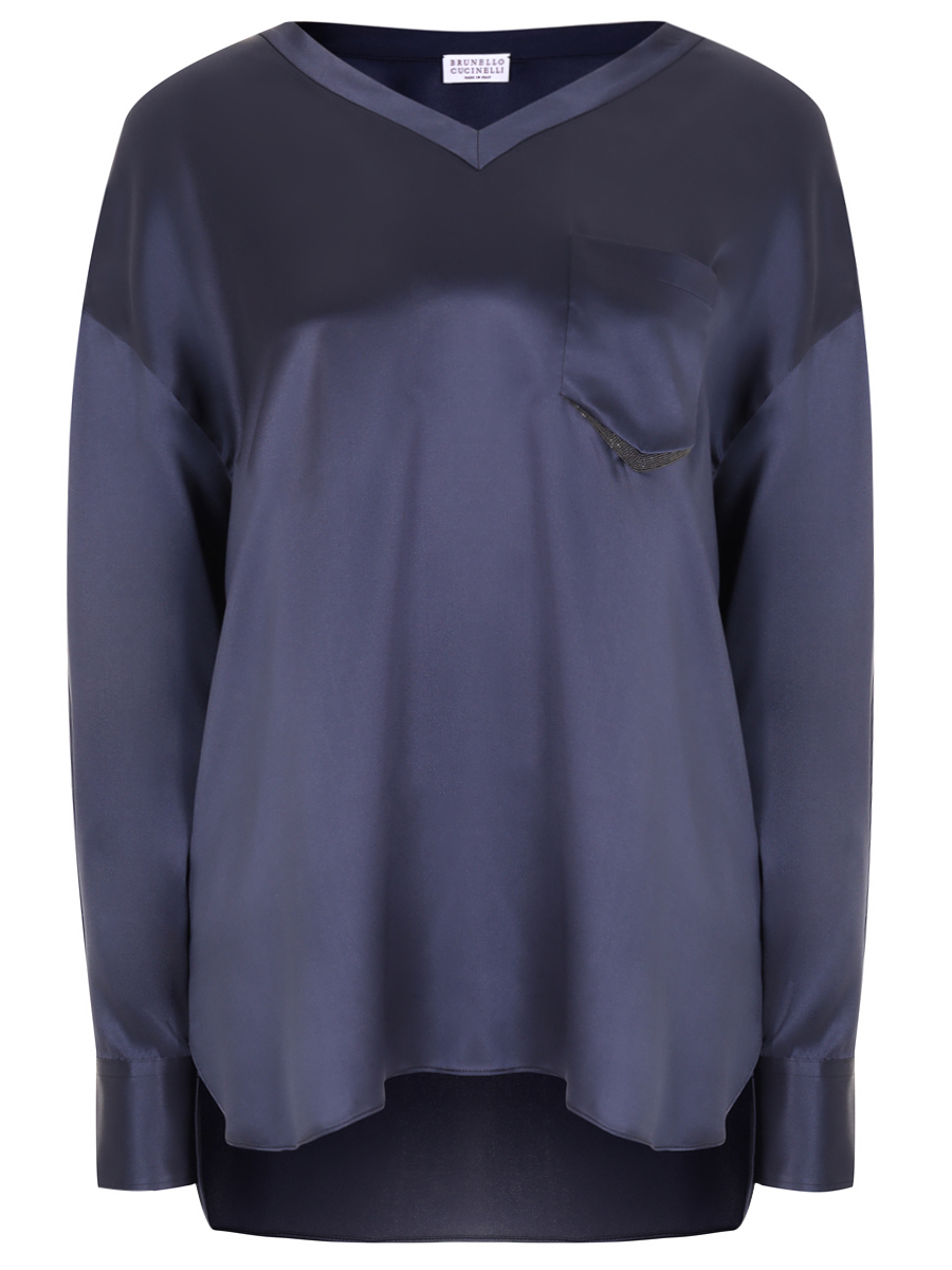 Блуза шелковая BRUNELLO CUCINELLI M0C59BD422 C8901