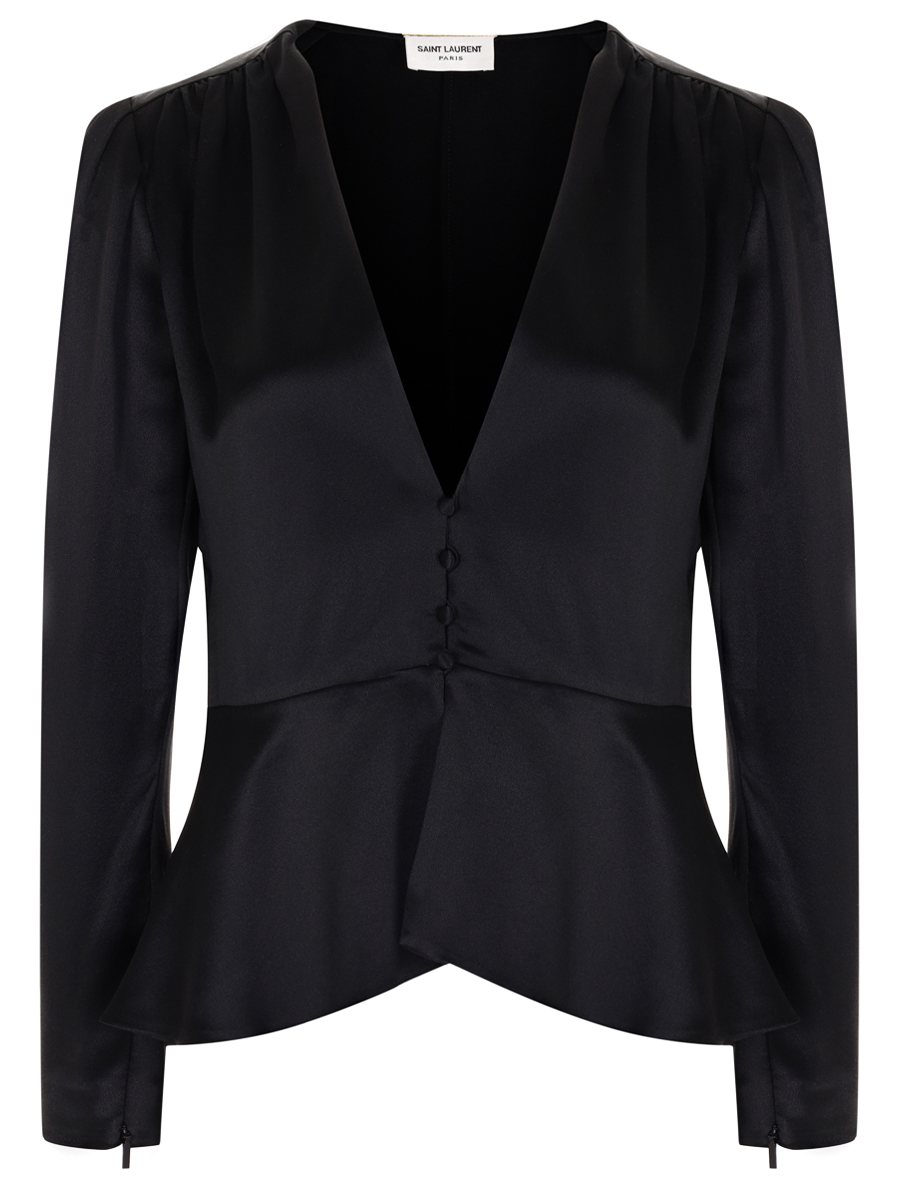 Блуза шелковая SAINT LAURENT 775109Y001W 1000