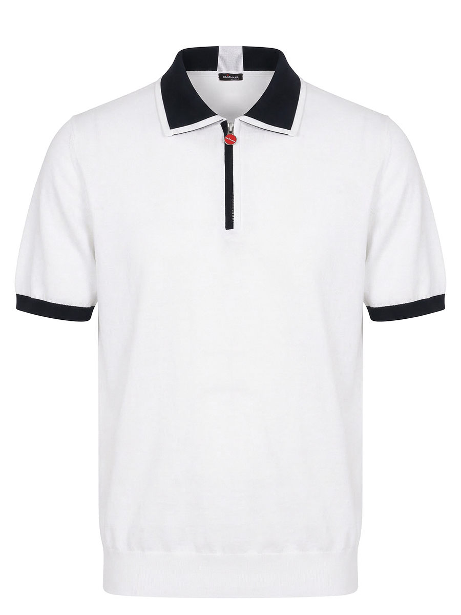 Поло хлопковое KITON UMK0571A0156