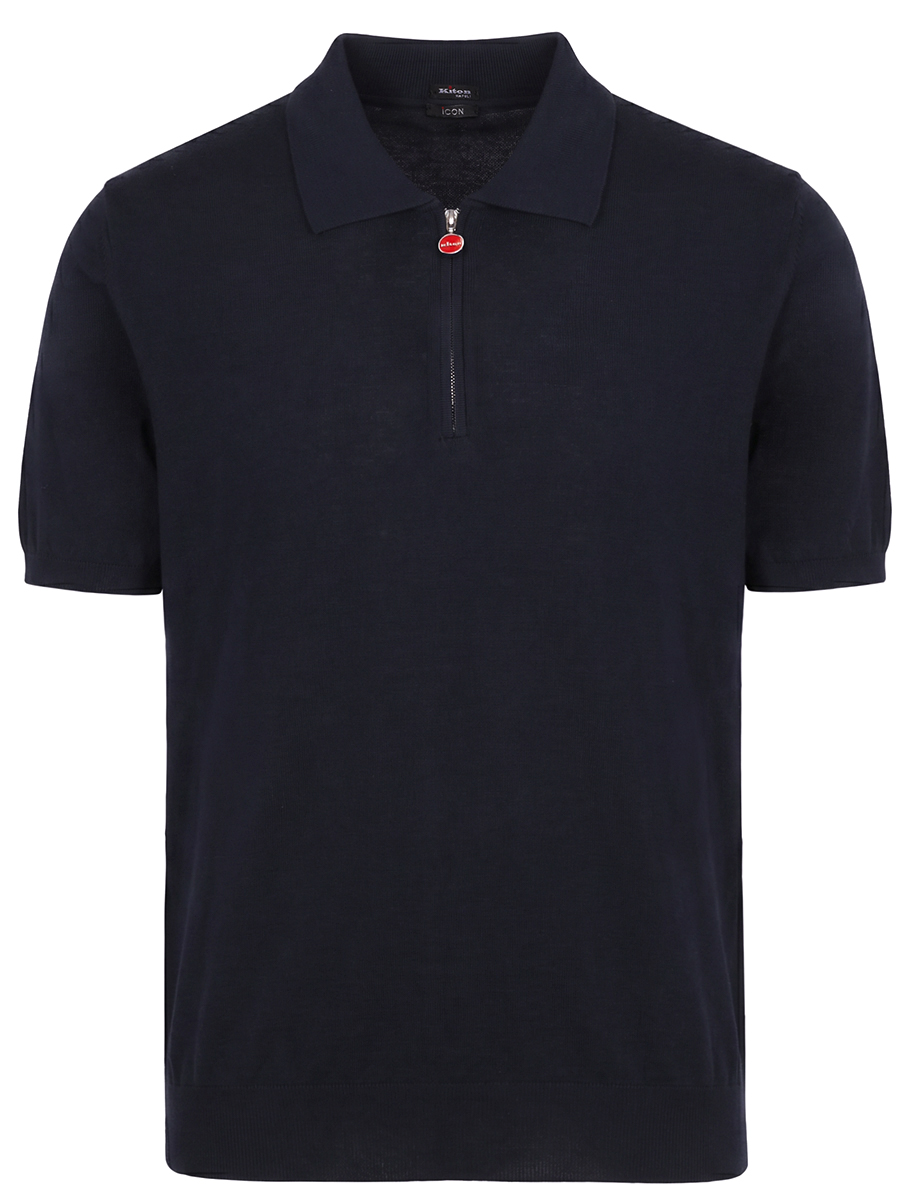 Поло хлопковое KITON UMKX33Z60H01Q Темно-