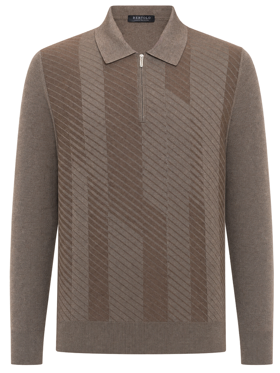 Поло из шерсти и шелка BERTOLO LUXURY MENSWEAR 902593/2567 132