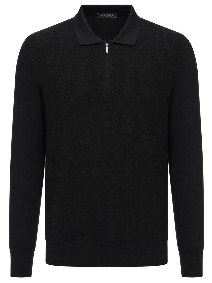 Поло из шерсти и шелка BERTOLO LUXURY MENSWEAR 902473/2514 1000