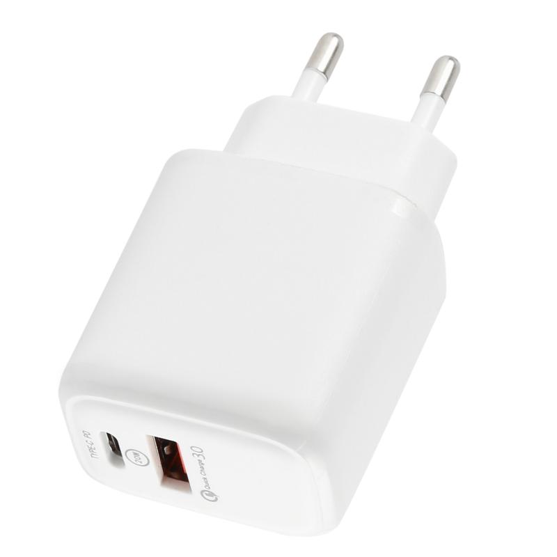 Зарядное устройство Barn&Hollis B&H NQC-13 USB + Type-C, QC3.0 + PD20, белый