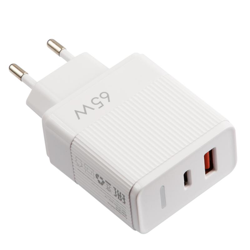 Зарядное устройство Barn&Hollis B&H UN-20 USB-A + USB-C, QC + PD, 65W, белый