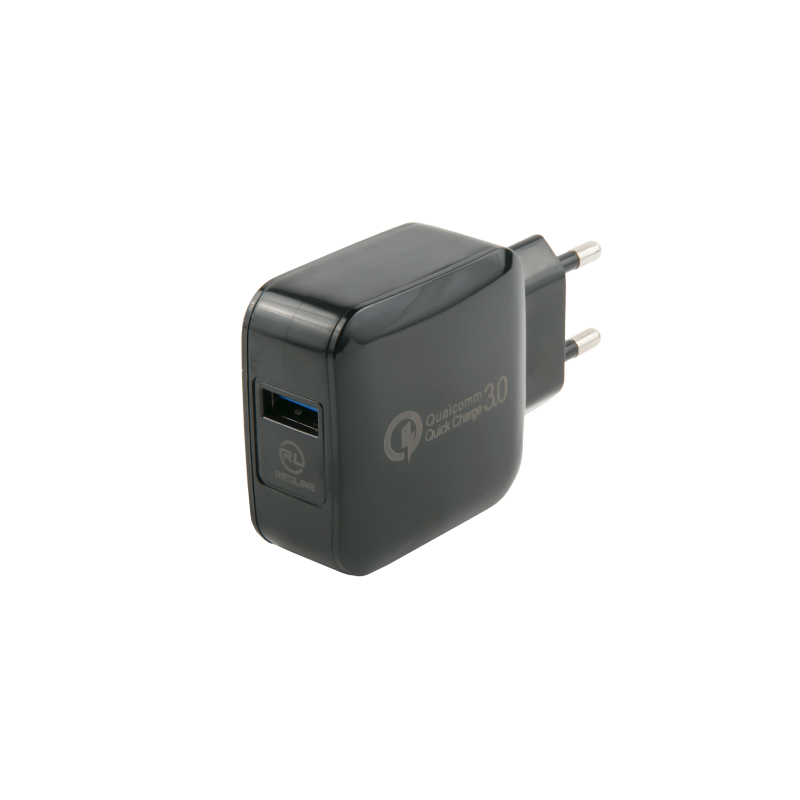 Зарядное устройство Red Line Tech USB QC 3.0 модель NQC-4 (черный)