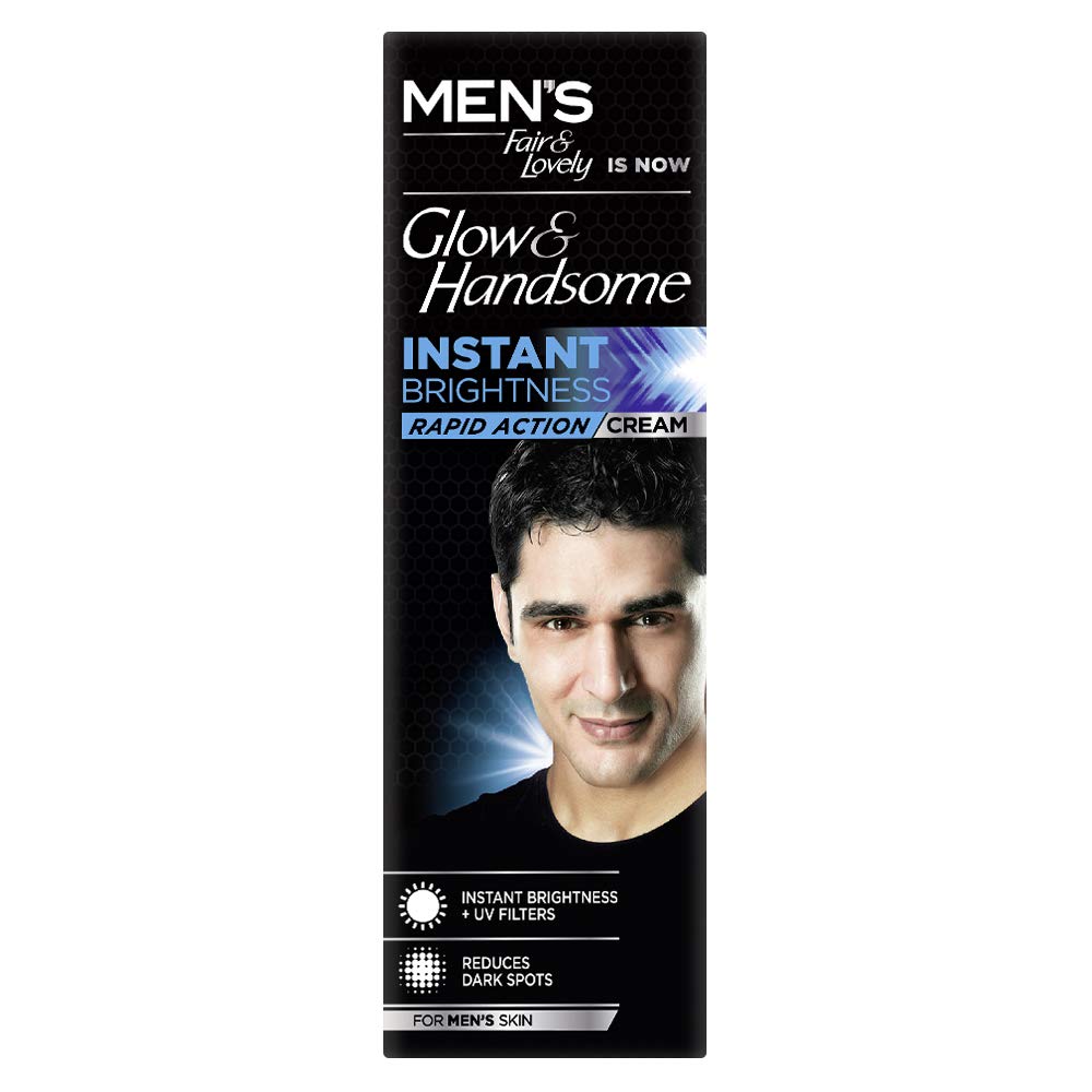 Крем для мгновенного осветления Glow & Handsome Ежедневный мужской увлажняющий крем для лица Защита от солнца Мультивитаминная формула Упаковка 1 шт. 25 г black The Wish Health And Beauty