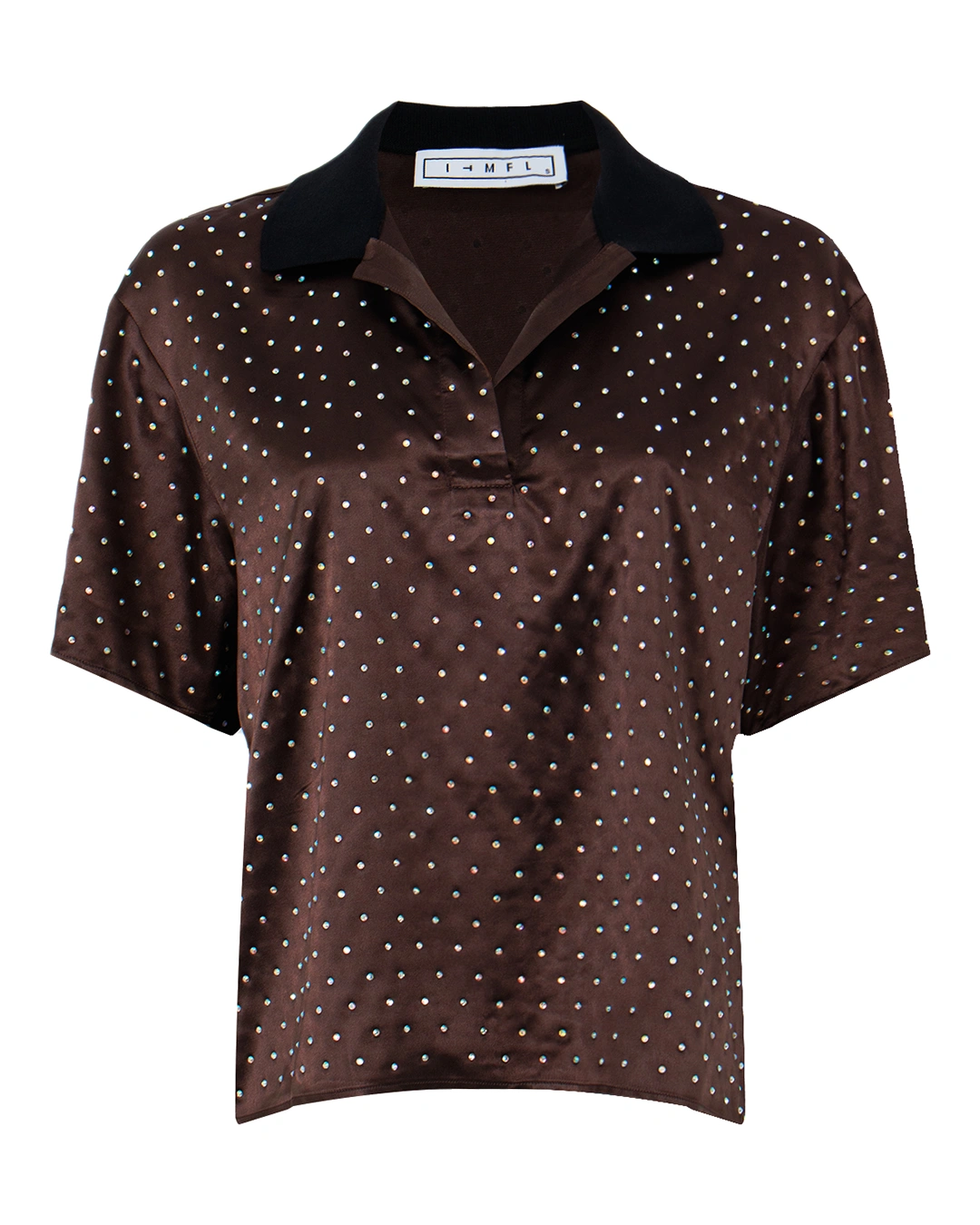 In the mood for love блуза с отделкой из страз — размер s / 42 RU Tennis Satin Top