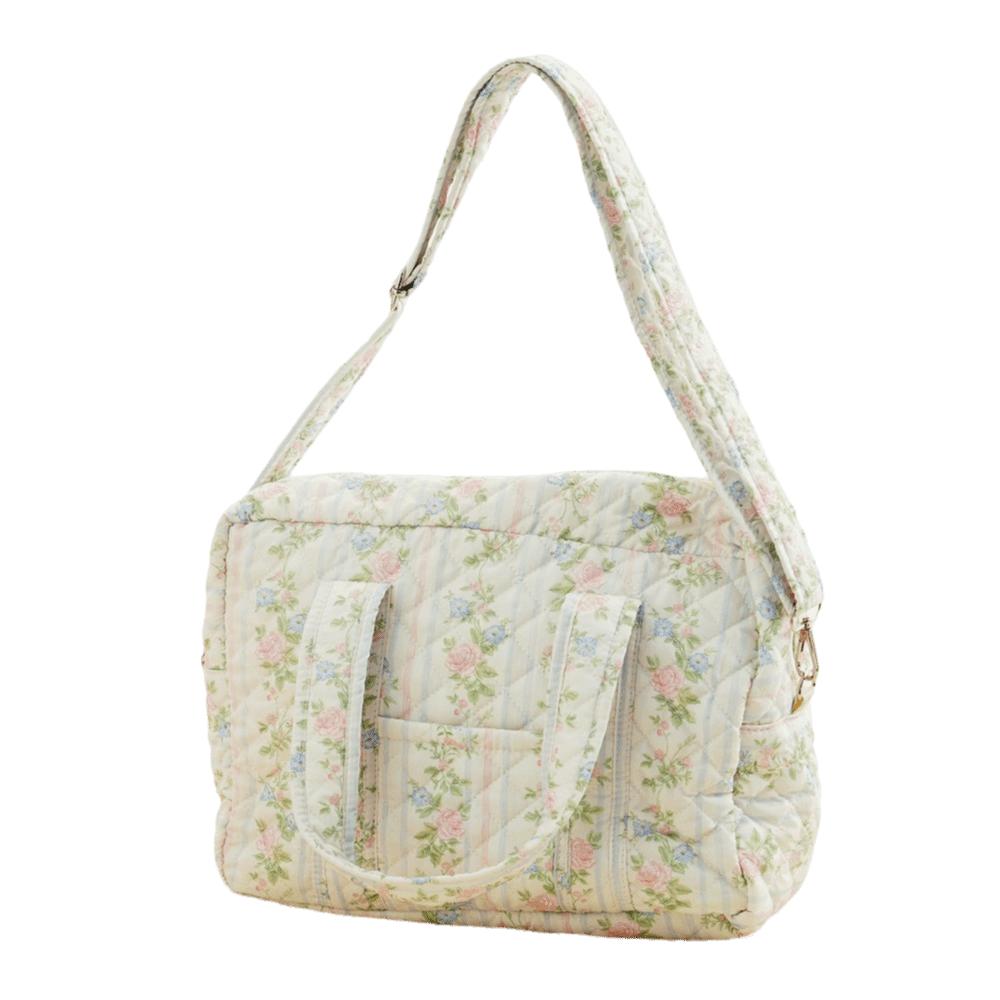 Quilted Mummy Bag Polyester Fabric Nappy Changing Bag New Baby Diaper Tote Bag  Maternity Packs LF12 white TSyuepai