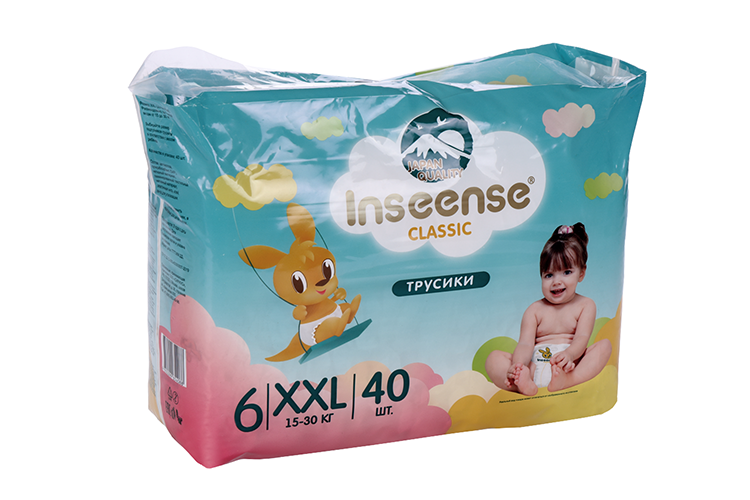 Трусики-подгузники Inseense Classic XXL (15-30 кг), 40 шт, голуб Драйлок Технолоджиз ООО