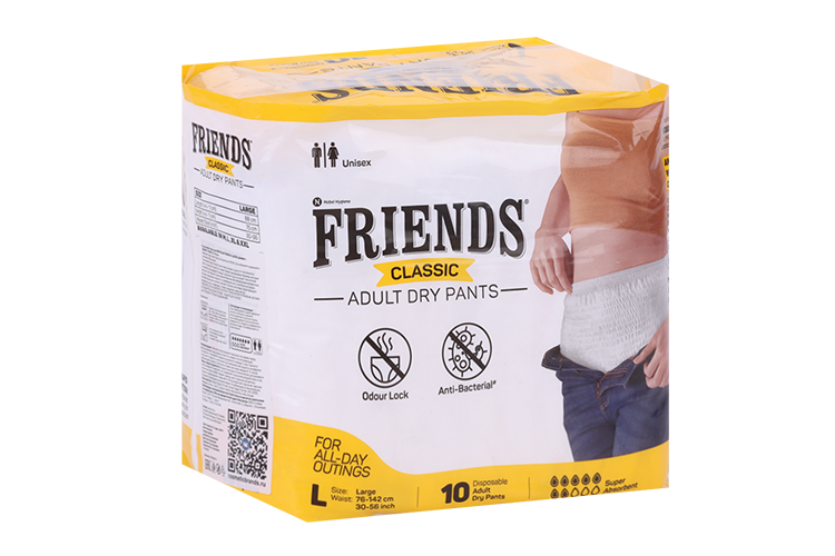 Подгузники-трусы FRIENDS CLASSIC д/взрослых р L, 10 шт Nobel Hygiene Private Limited