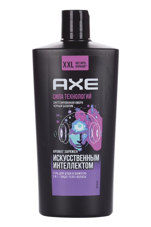 Гель д/душа и шампунь AXE Сила технологий мужской, 610 мл Юнилевер Русь ООО