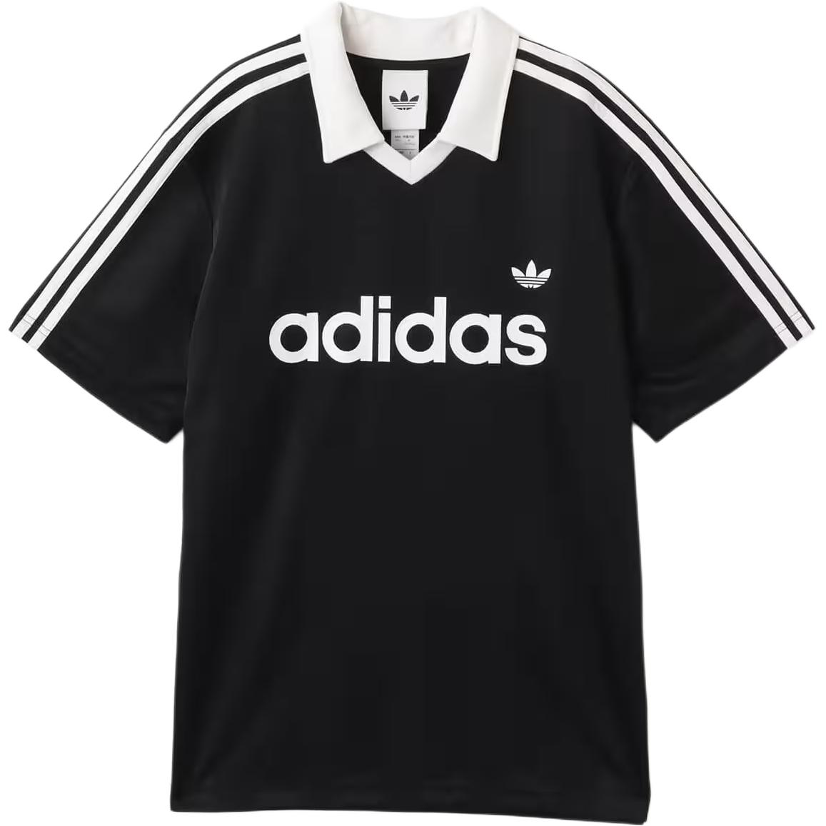 Adidas Originals Archive FW25 Воротник Вязаный топ с коротким рукавом в полоску Удобный Мягкий Приятный для кожи Унисекс топы KE3584 M gray