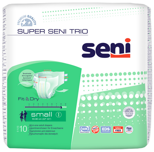 Подгузники Super SENI Трио Air д/взр до 60кг ТЗМО С.А.