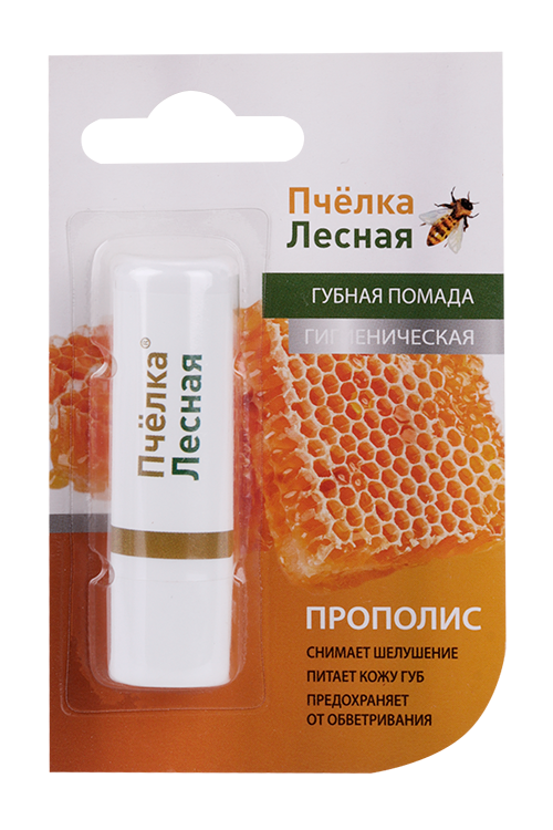Помада Пчелка лесная губная гигиеническая, 4 г Московская косметическая фабрика Рассвет ОАО