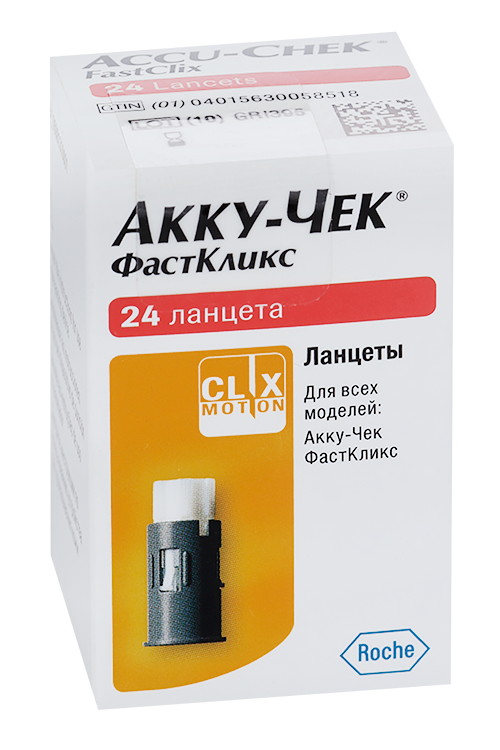 Ланцеты Акку-Чек Фасткликс, 24 шт Рош Диагностика ГмбХ/Рош Диабетс Кеа Гмбх