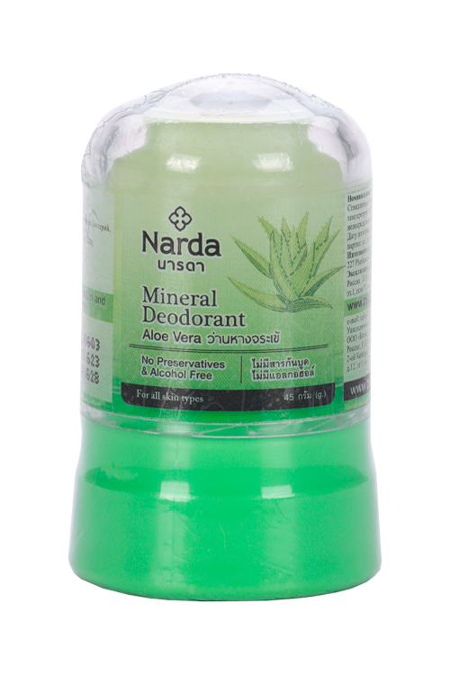 Дезодорант NARDA Mineral deodorant кристаллический Aloe Vera, 45 г LEE ENTERTAINMENT CO LTD