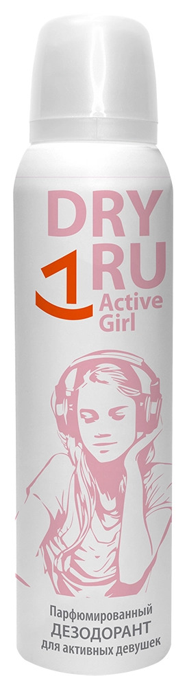 Дезодорант Dry Ru Active Girl парфюмированный д/девочек, 125 мл Арнест АО