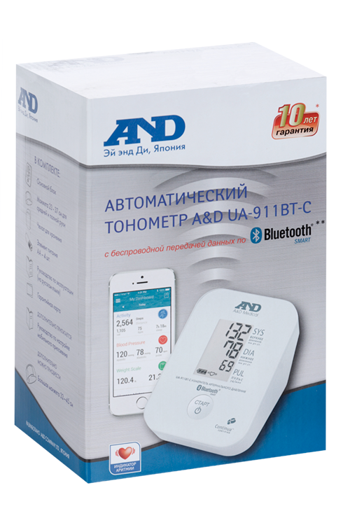 Тонометр автомат Эй Энд Ди UA-911BT-C, (с блютус) Эй Энд Ди Компани Лтд
