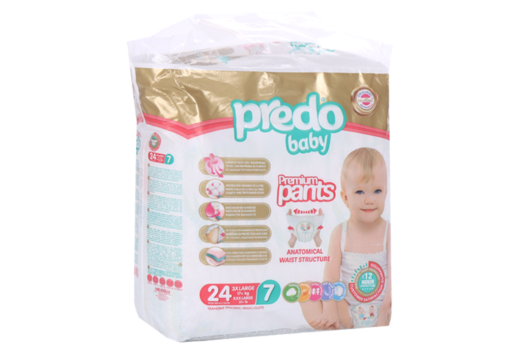 Подгузники-трусики PREDO Baby №7 (17+кг), 24 шт Predo Saglik Urunleri San
