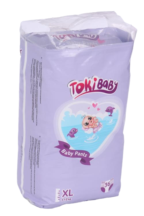 Подгузники-трусики TokiBaby дет XL (12+ кг), 36 шт Диона ООО