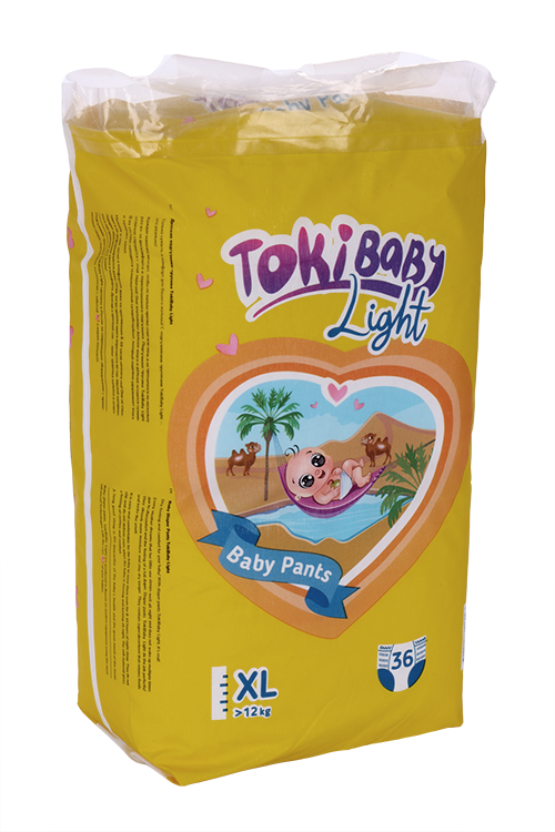 Подгузники-трусики TokiBaby Light дет XL (12+ кг), 36 шт Диона ООО