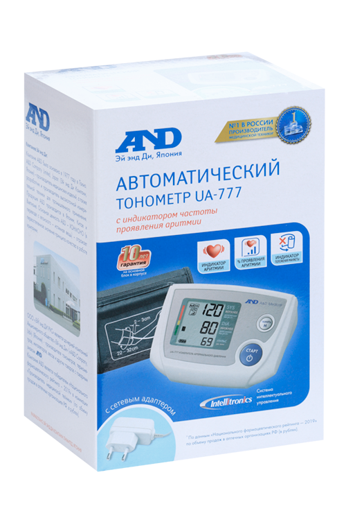 Тонометр автомат Эй Энд Ди UA-777 адапт Эй Энд Ди Компани Лтд, произв Эй Энд Ди Электронис Ко Лтд