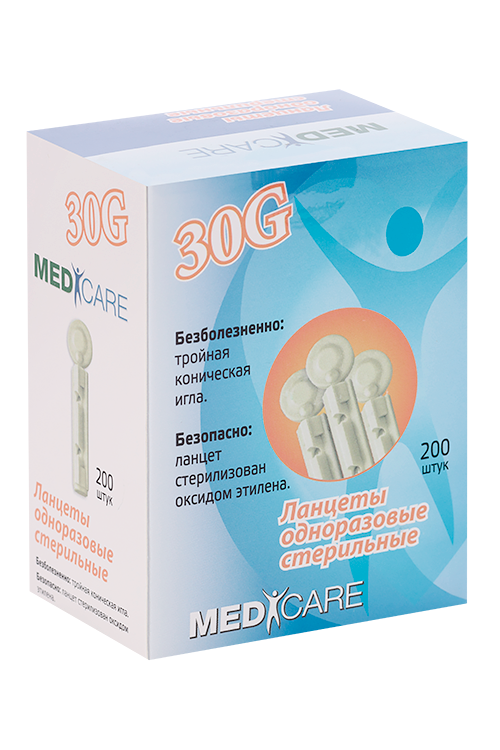 Ланцет Медикеа 30G, 200 шт Л-ТАК МЕДИКЕА ПТЕ. ЛТД.