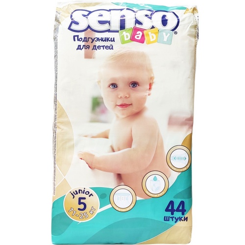 Подгузники Senso baby Junior (11-25кг), 44 шт БелЭмса ООО
