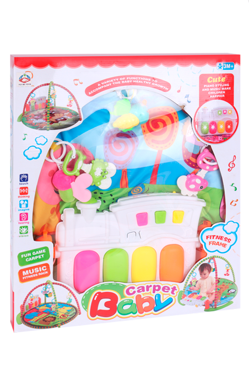 Развивающий коврик «Джунгли», с пианино, 82х82см CHUZHOU GREENERY TOYS CO LTD
