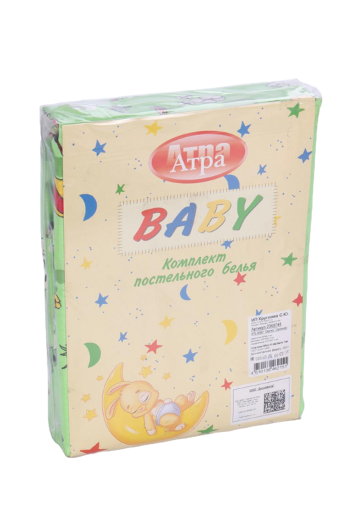 Детское постельное бельё BABY Овечки цвет зеленый 112х147 см/110х150 см/60х60 см бязь 142 гр/м ДОМОВИТА ООО