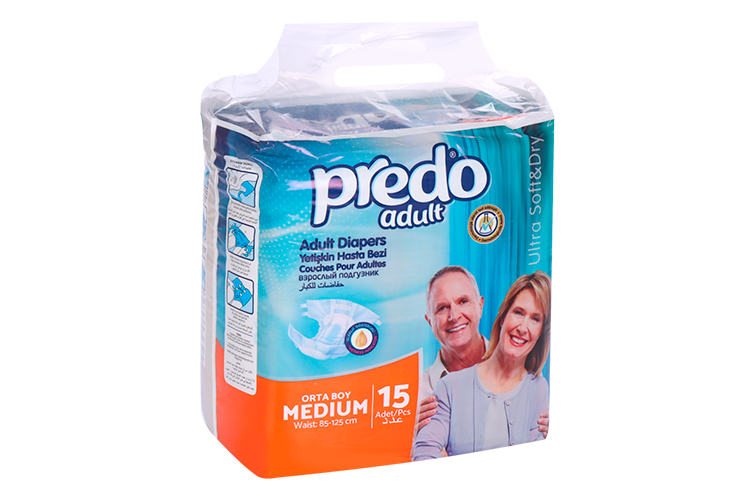 Подгузники PREDO д/взрослых р M, 15 шт Predo Saglik Urunleri San