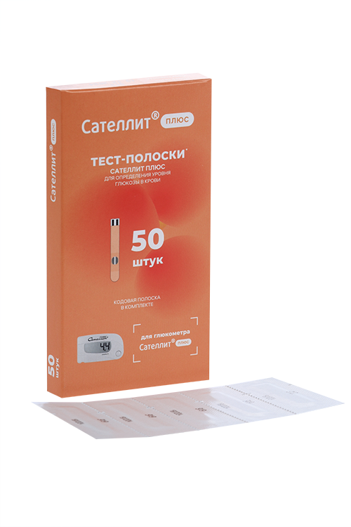 Тест-полоски Сателлит Плюс, 50 шт Компания Элта