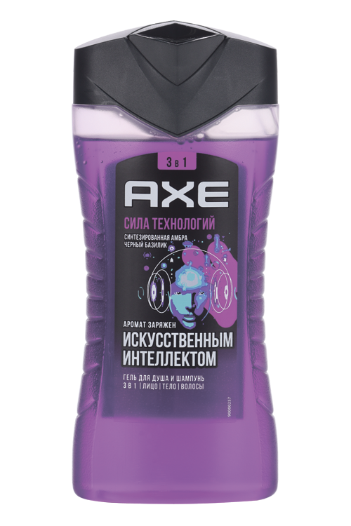 Гель д/душа и шампунь AXE Сила технологий мужской, 250 мл Юнилевер Русь ООО/Арнест ЮниРусь ООО