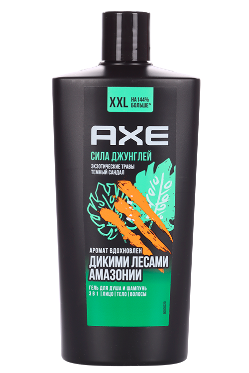 Гель д/душа и шампунь AXE Сила джунглей мужской, 610 мл Юнилевер Русь ООО