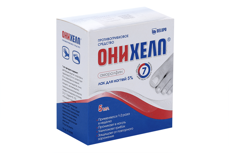 Онихелп 5%, 5 мл, лак для ногтей Шанелл Медикал/БЕЛУПО, Лекарства и косметика д д